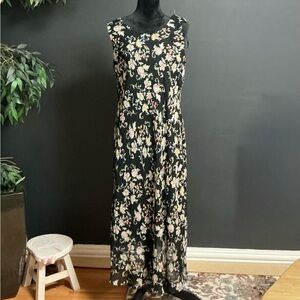 Floral Black Dress